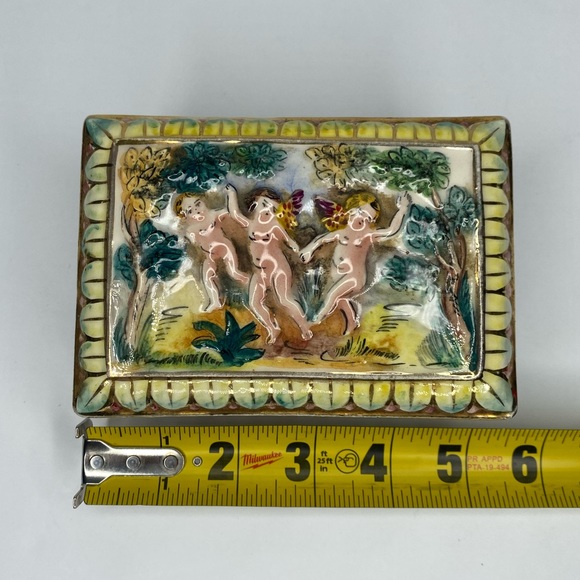 Vintage Capodimonte Ceramic Cigarette Box Mica Italy 73/96 - Picture 9 of 9